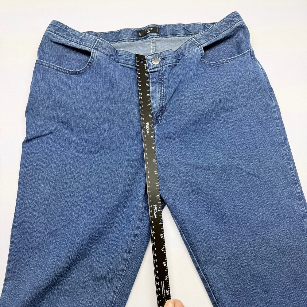 Riders by Lee Womens Blue Cuffed Capri Jeans Medium Wash Stretch 16W - Picture 7 of 9